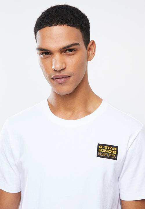 G-STAR - Originals label chest tee - white