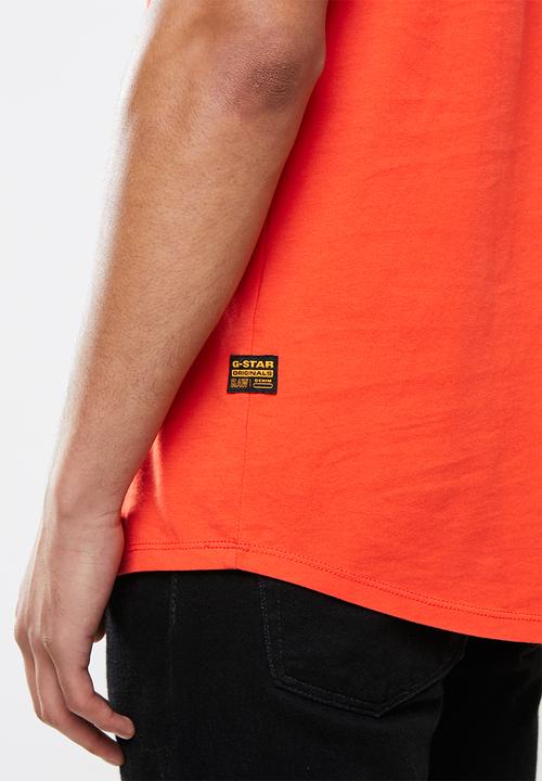 G-STAR - Lash tape tee - orange 