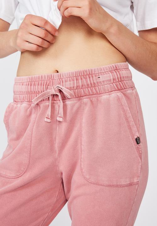 Cotton On - Washed gym trackpant - pink