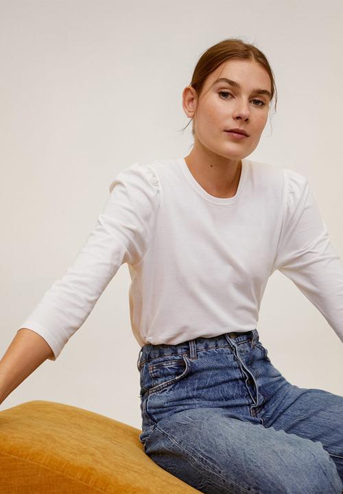 MANGO - T-shirt doris - cream