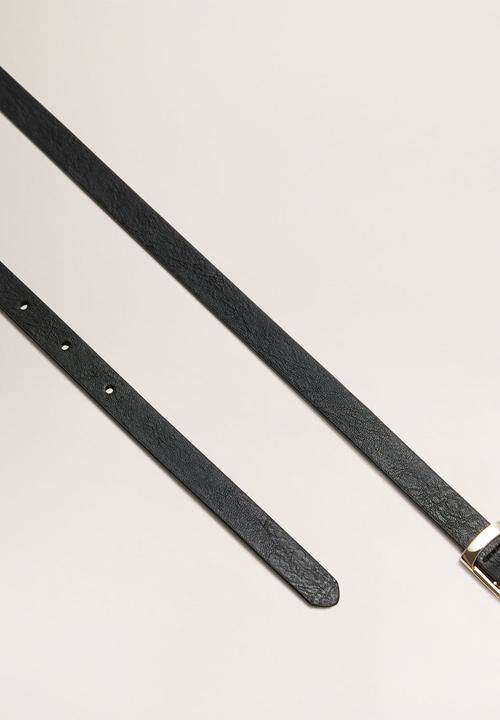MANGO - Fino belt - brown & black 