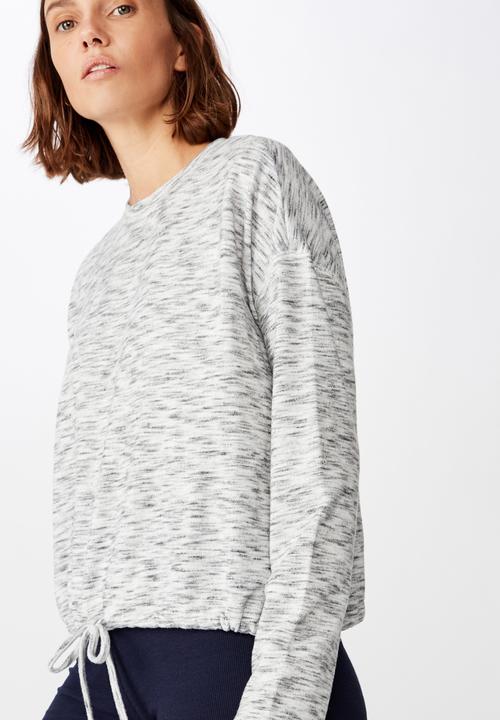 Cotton On - Super soft draw cord crew - grey 
