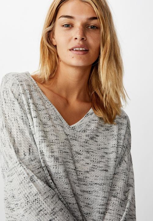 Cotton On - Soft waffle sleep top - grey 