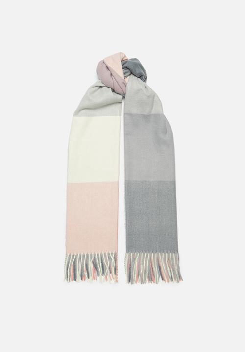 edit - Fringed colourblock scarf - multi
