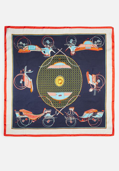 Superbalist - Square vintage print neckerchief - multi