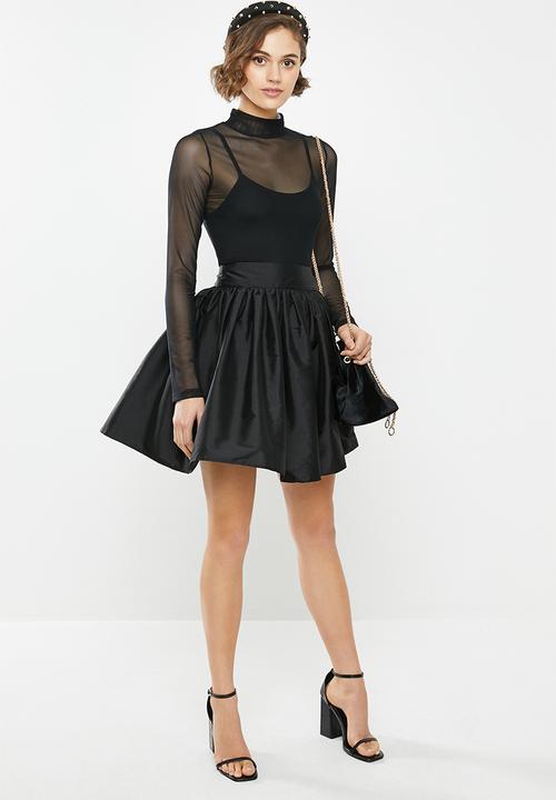 Blake - Tafetta mini skirt - black