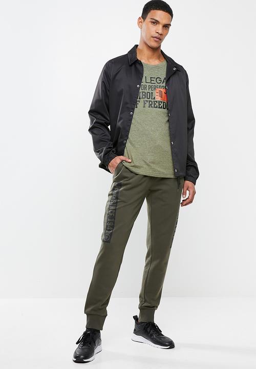 JEEP - Script long sleeve tee - khaki green