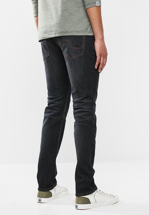 JEEP - Basic washed straight leg jeans - black