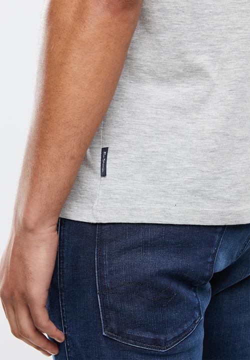 Ben Sherman - ESSENTIAL TEE V-NECK - GREY MELANGE