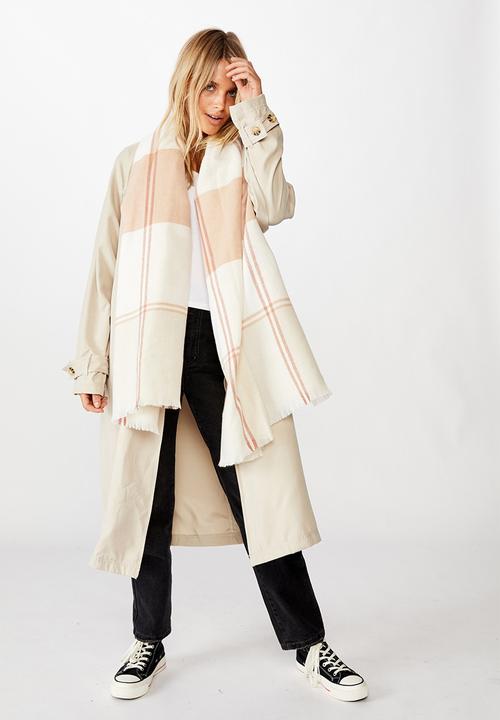 Rubi - Mya mid weight scarf - ecru check