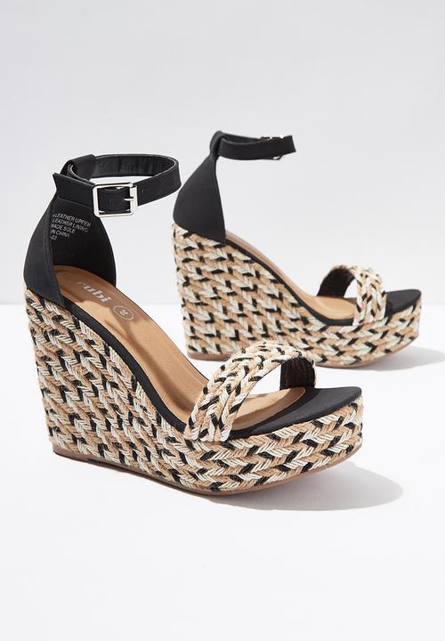 Cotton On - Amethyst espadrille wedge  - multi black