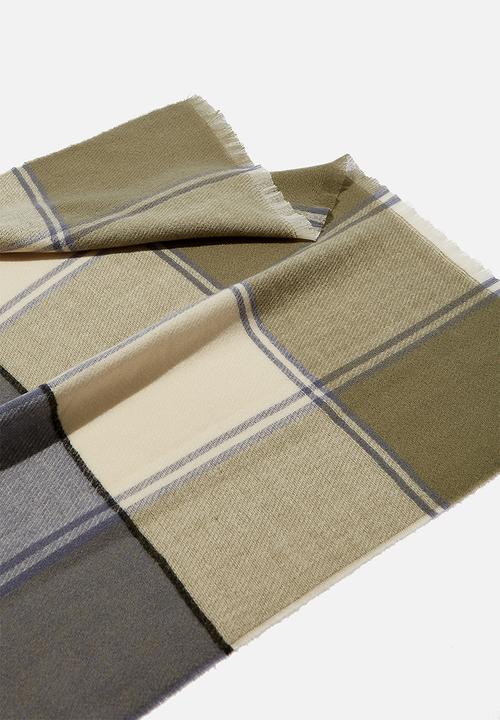 Rubi - Mya mid weight scarf - khaki check