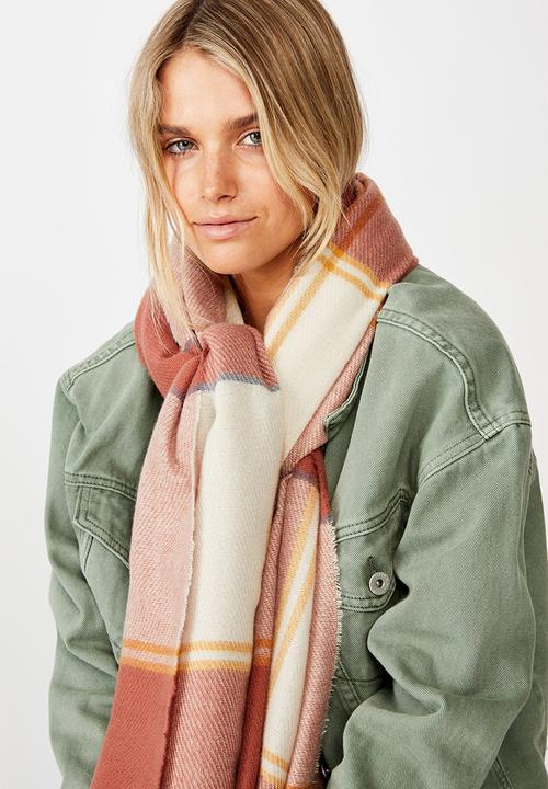 Rubi - Mya mid weight scarf - chutney check