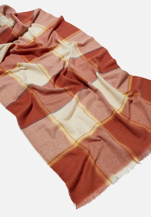 Rubi - Mya mid weight scarf - chutney check