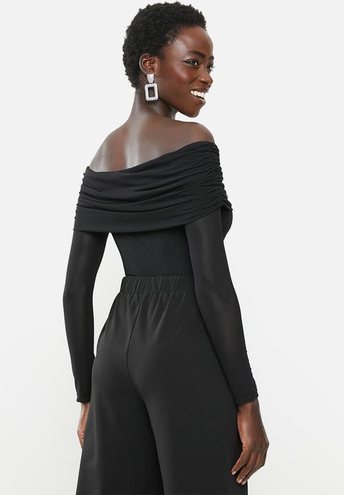 MILLA - Mesh bodysuit - black
