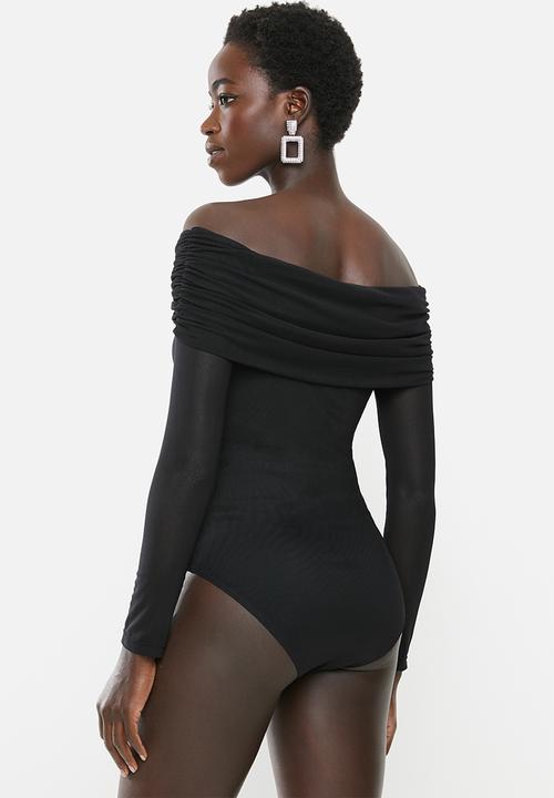 MILLA - Mesh bodysuit - black