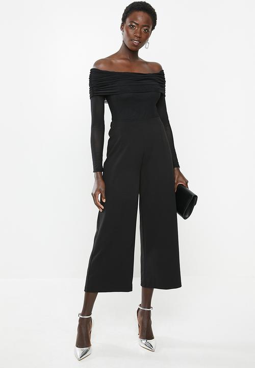 MILLA - Mesh bodysuit - black