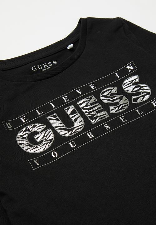 GUESS - Long sleeve Guess Cadey tee - black