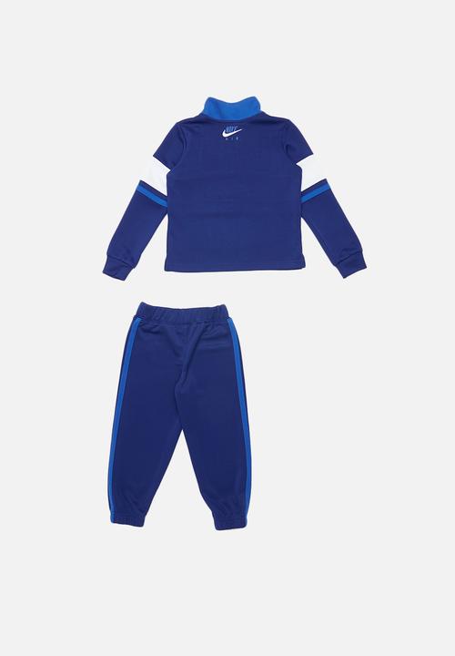 Nike - Nike air track top & jogger set - blue & white 