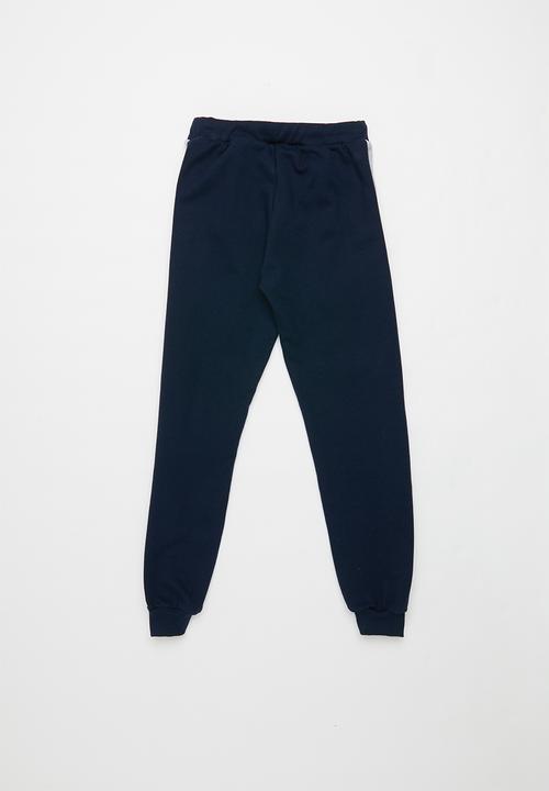Superbalist - Colour block trackpants - navy/grey melange