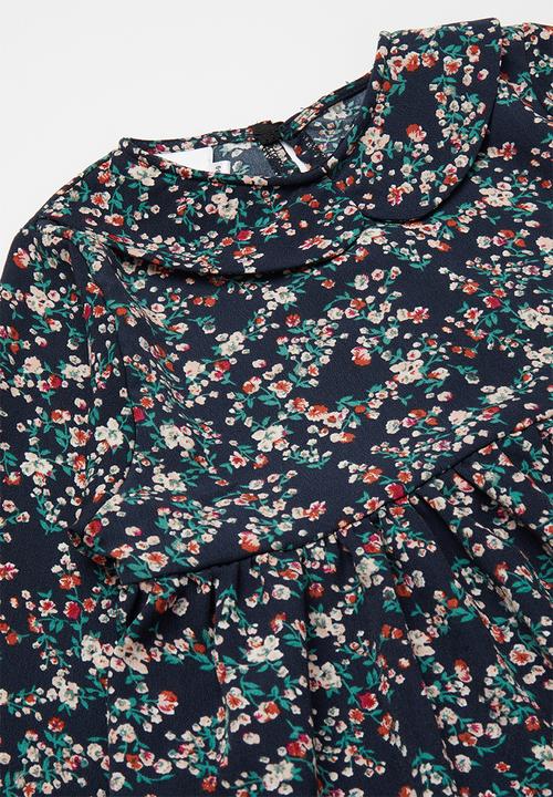 Rebel Republic - Girls floral dress - navy