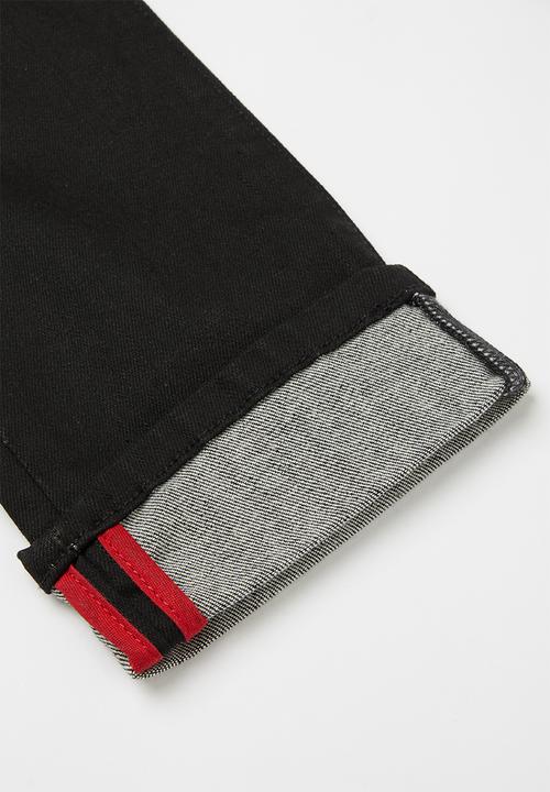 POLO - Boys Jason coated slim fit jean - black