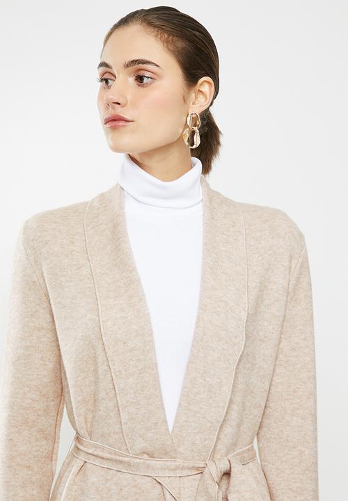 VELVET - Midi robe cardi - oatmeal