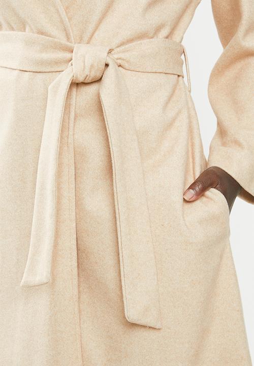 MILLA - Collarless coat - beige 
