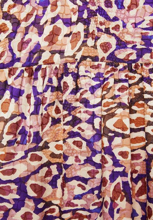 VELVET - Tiered maxi dress - pink & purple