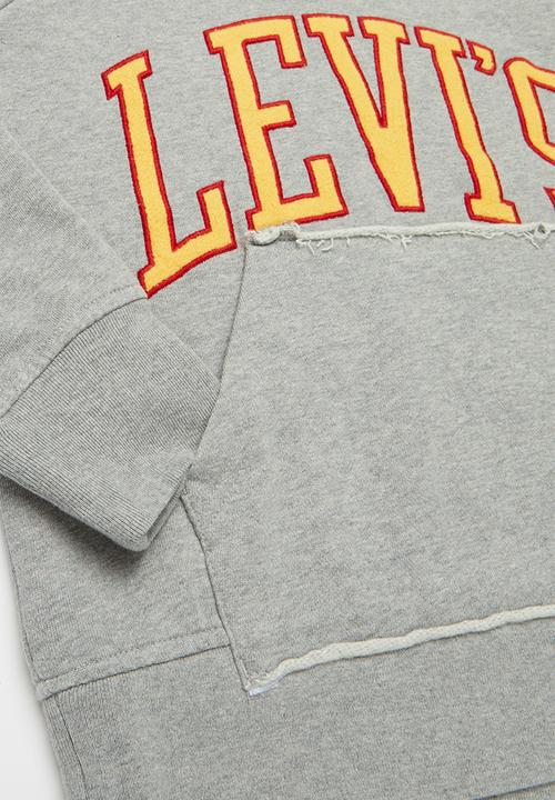 Levi’s® - Levi's boys varsity logo double pullover hoodie - grey