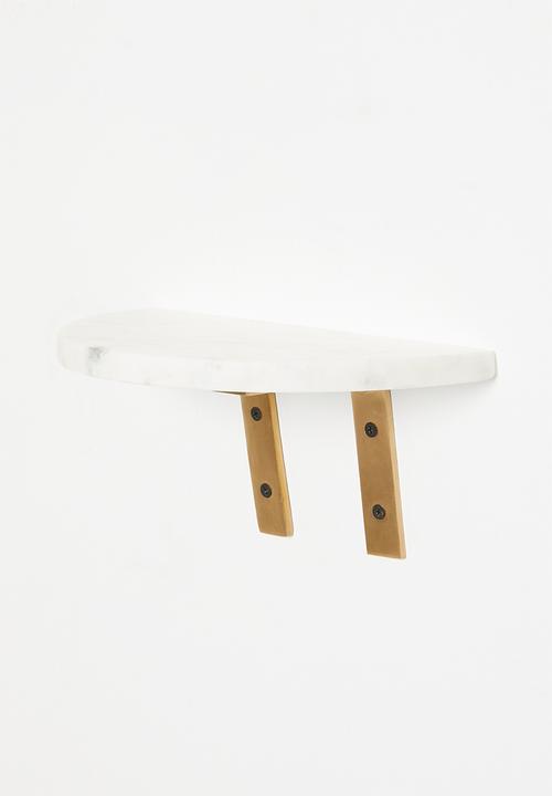Sixth Floor - Davi marble shelf - white