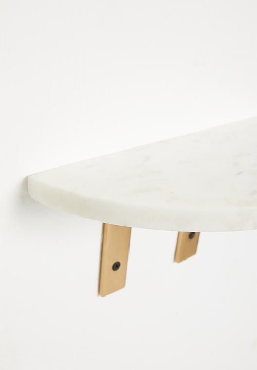 Sixth Floor - Davi marble shelf - white