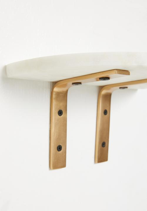 Sixth Floor - Davi marble shelf - white