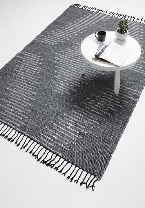 Sixth Floor - Waves woven rug - grey
