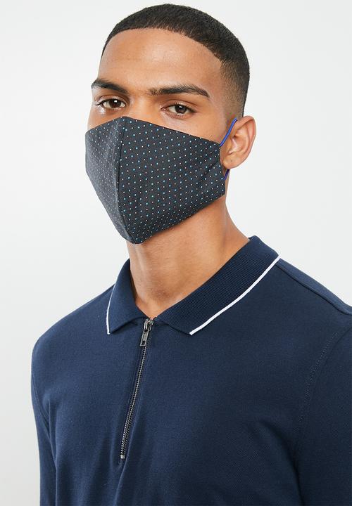 Superbalist - Plain and print mask 2 pack - multi & blue
