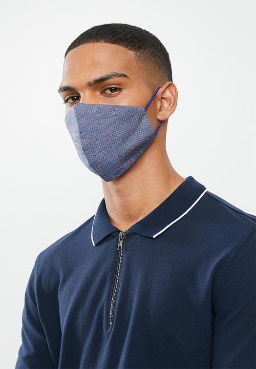Superbalist - Plain and print mask 2 pack - multi & navy