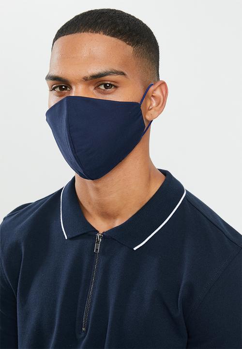 Superbalist - Plain and print mask 2 pack - multi & navy