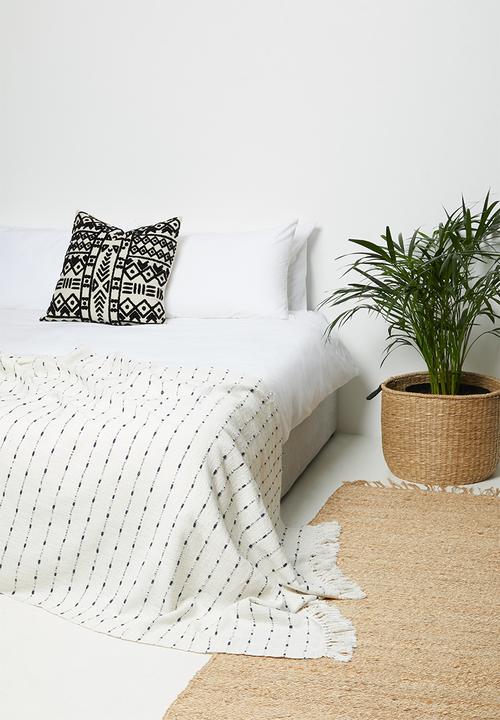 Sixth Floor - Bobble cotton throw - navy blue