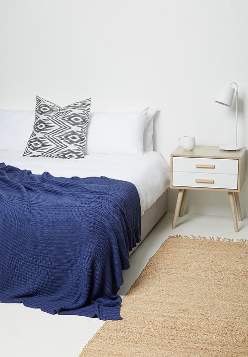 Sixth Floor - Knitted throw - navy