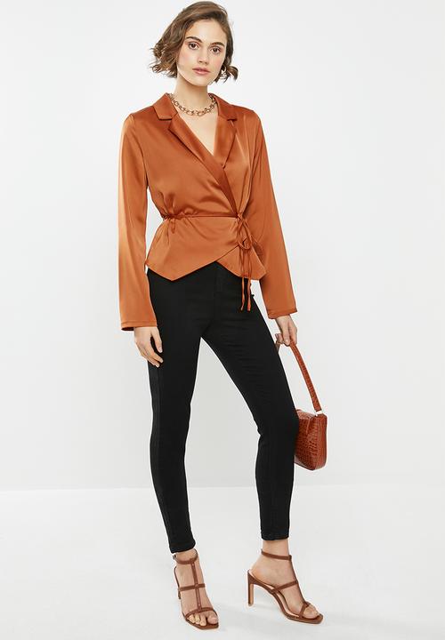 Glamorous - Satin jacket - rust