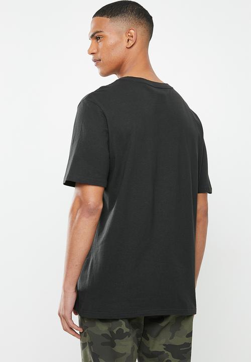 Cotton On - Noir rose tbar art T-shirt - black