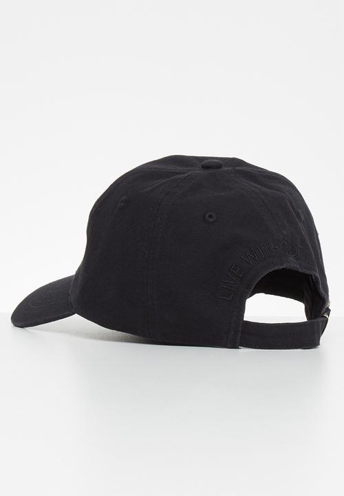 JEEP - Basic washed canvas cap - black