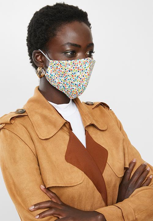 Superbalist - Pattern and plain mask 2 pack - multi 