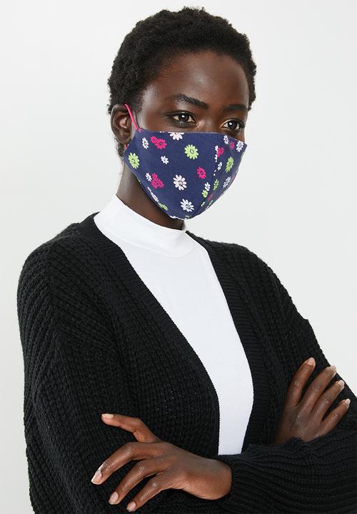 Superbalist - Pattern and plain mask 2 pack - multi