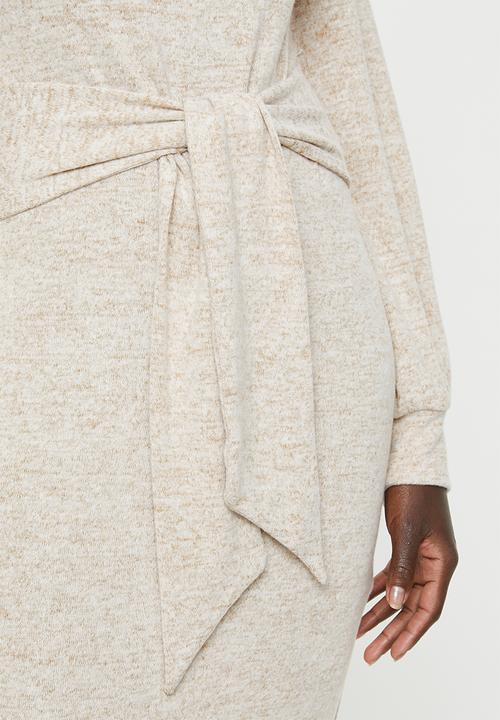 MILLA - Cut & sew tie dress - neutral