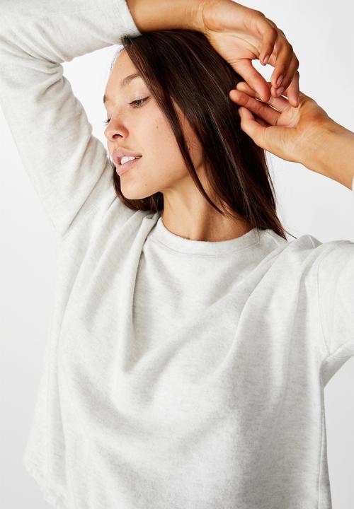 Cotton On - Super soft draw cord crew - grey 