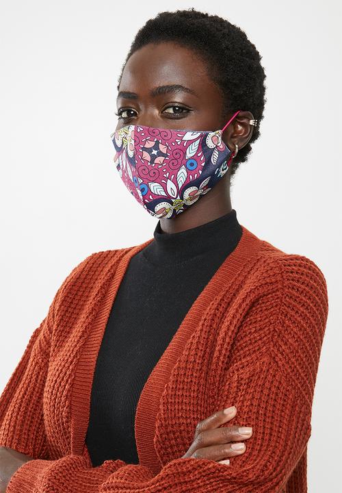 Superbalist - Pattern and plain mask 2 pack - multi & blue