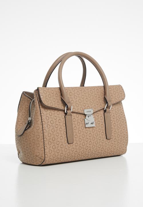 GUESS - Hutton satchel - brown