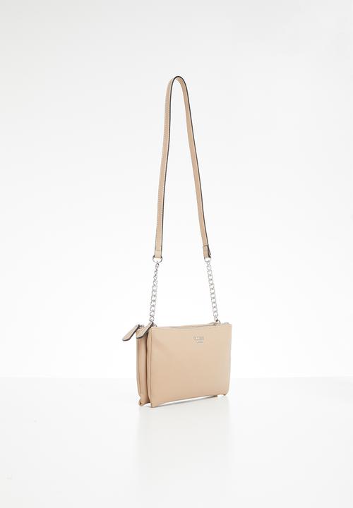 GUESS - Campos mini double zip crossbdy - beige 