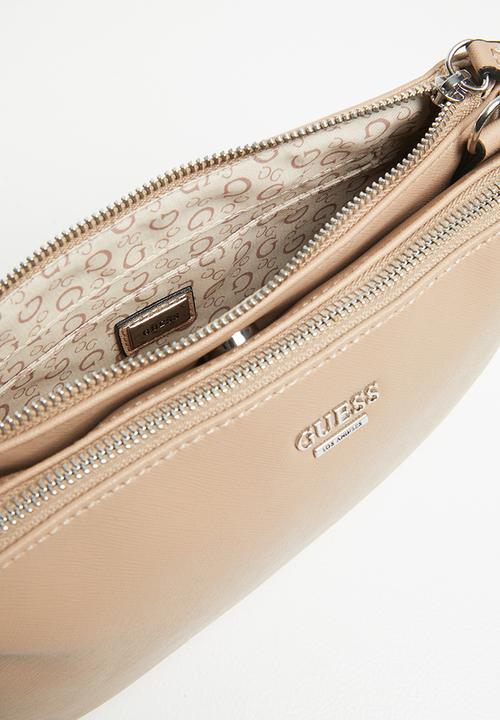 GUESS - Campos mini double zip crossbdy - beige 